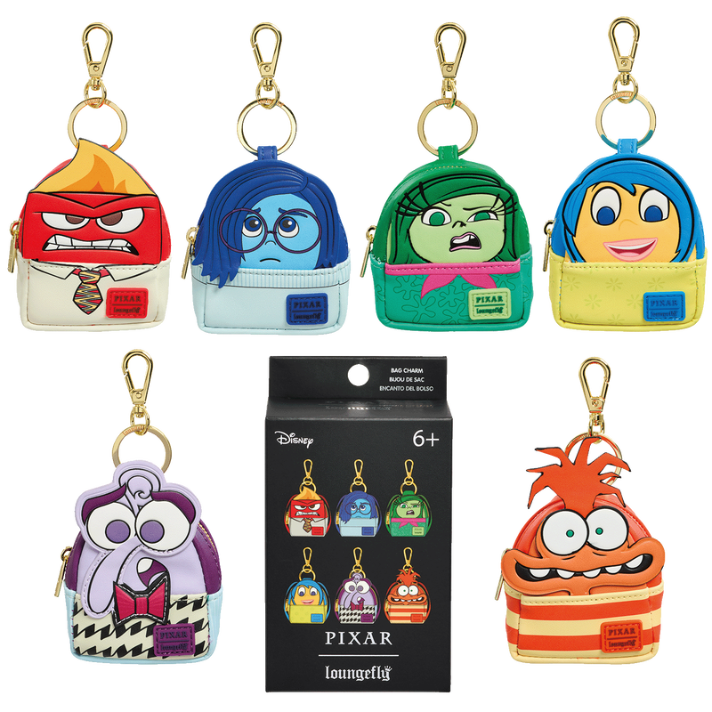 Inside Out Cosplay Mystery Mini Backpack Keychain Charm image 0