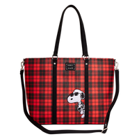 Snoopy and Woodstock Grunge Convertible Tote Bag
