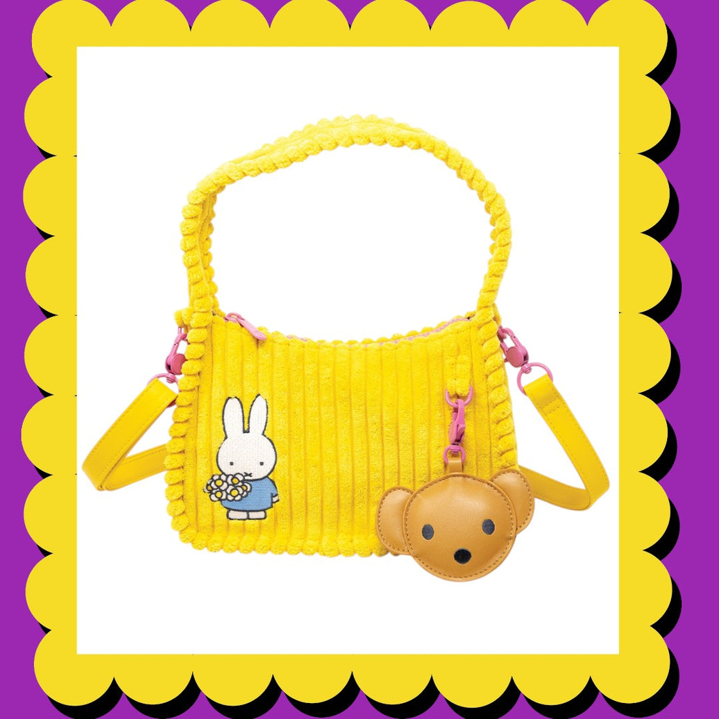 Miffy Corduroy Baguette Crossbody Bag with Bag Charm image 0