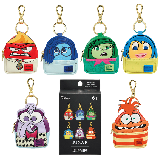 Inside Out Cosplay Mystery Mini Backpack Keychain Charm image 0