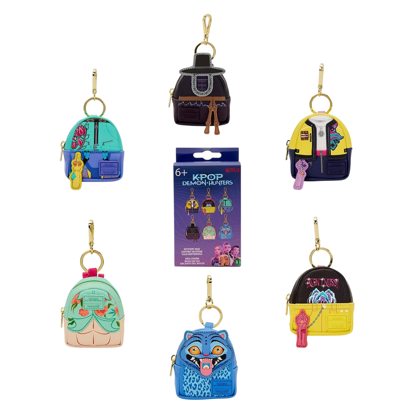 KPop Demon Hunters Cosplay Mystery Mini Backpack Keychain Charm image 0