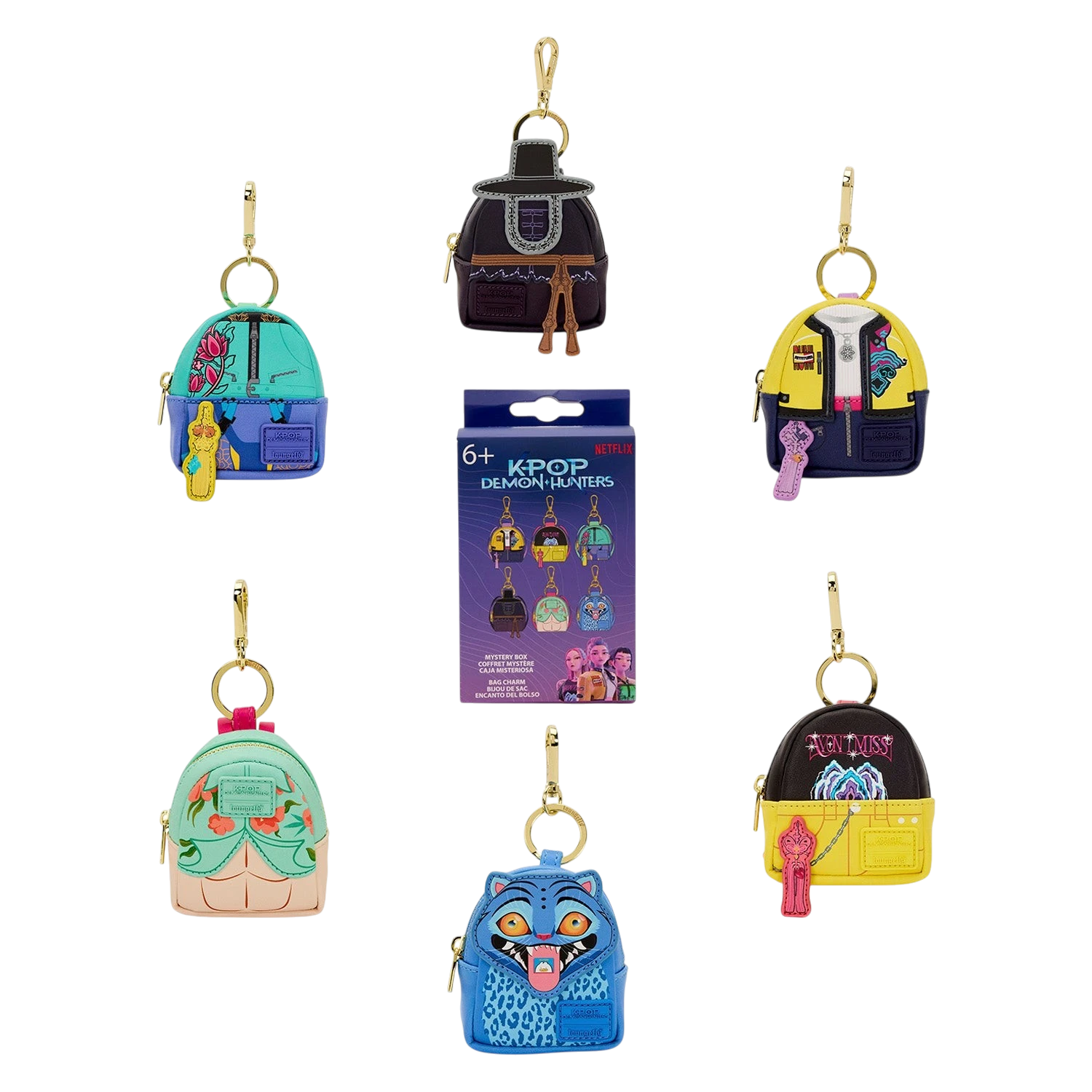 KPop Demon Hunters Cosplay Mystery Mini Backpack Keychain Charm image 0