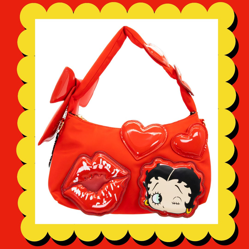 Betty Boop Padded Nylon Baguette w/ Webbing Strap image 0