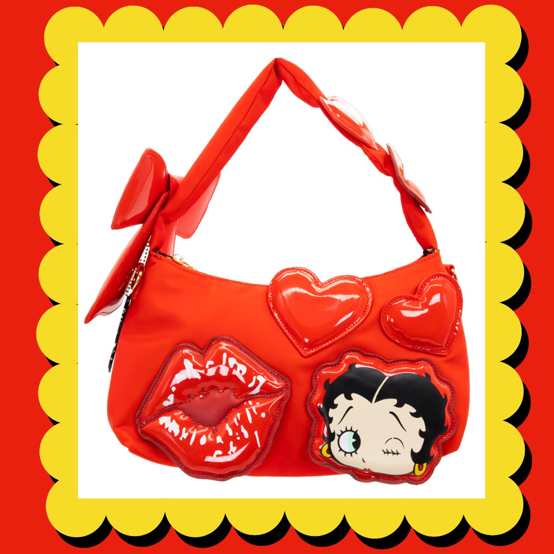 Betty Boop Padded Nylon Baguette w/ Webbing Strap image 0