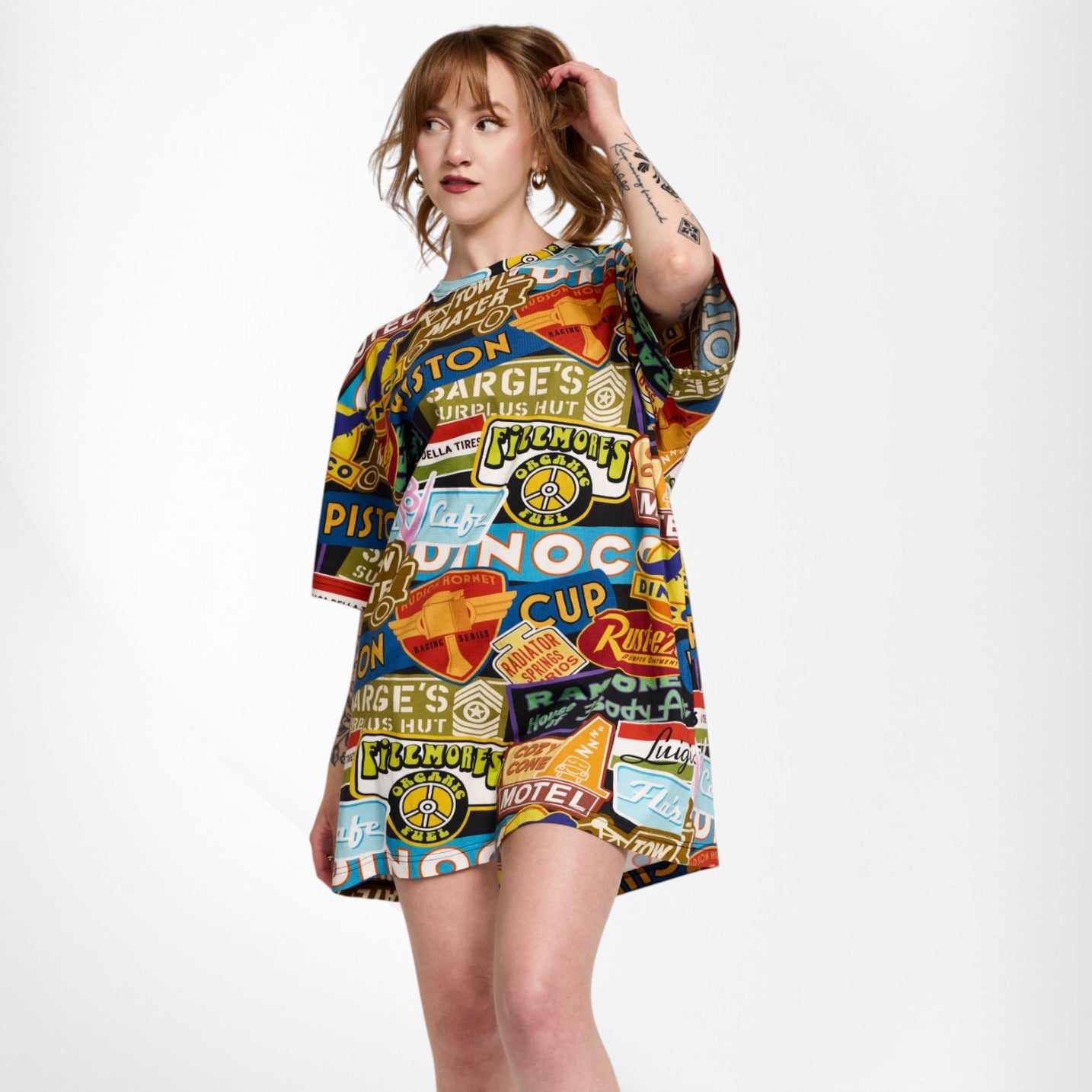 Cars Bumper Sticker T-Shirt Dress image 2