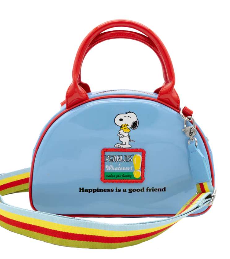 Peanuts 75th Anniversary Snoopy “Happiness Is a Good Friend” Bowler Bag image 5