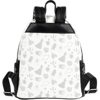 Cards & Comics Connection Beauty and the Beast Belle sketch mini-backpack with white debossed pattern and black straps
