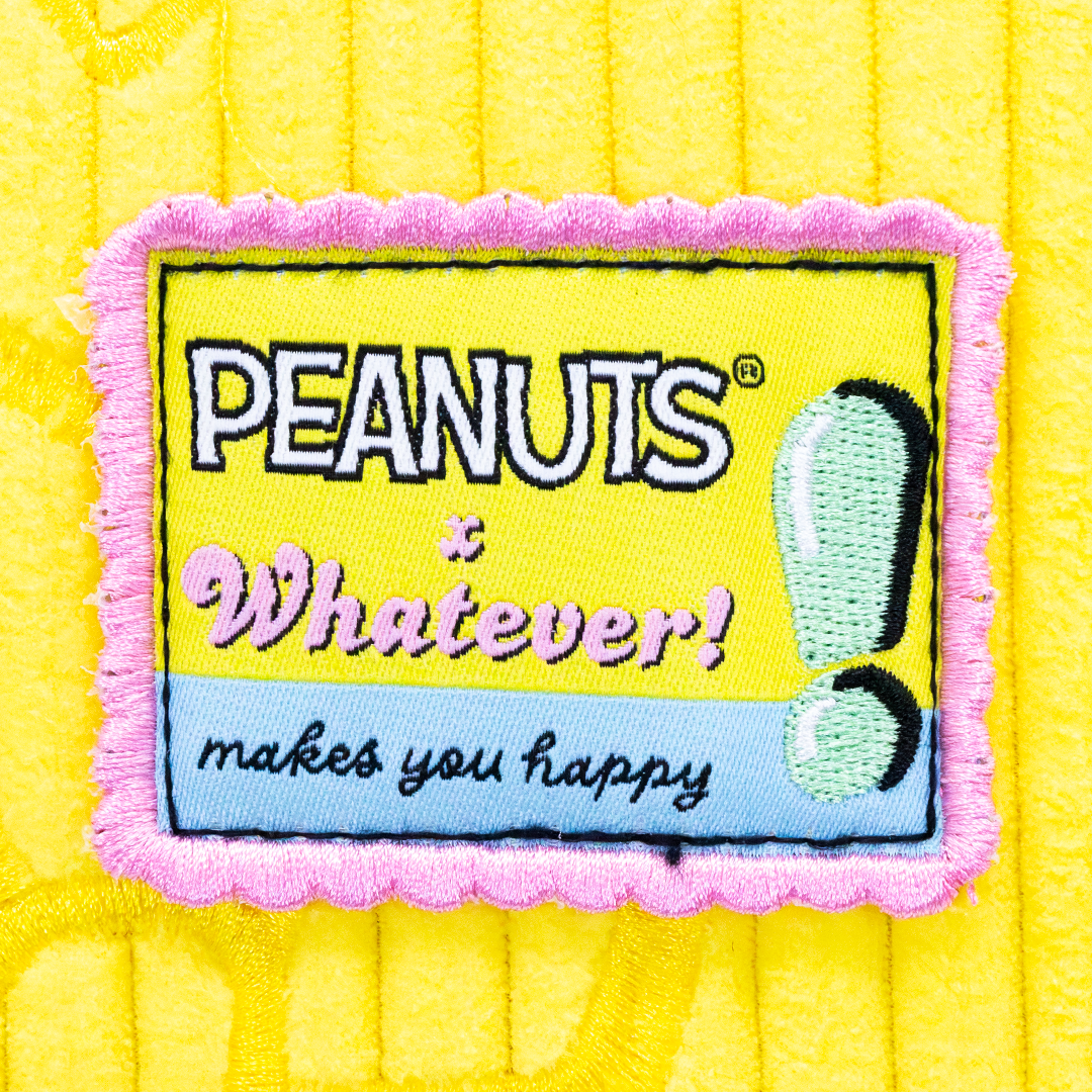 Peanuts Sherbet Spring Snoopy Head Oversized Corduroy Tote Bag image 5