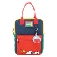 Peanuts 75th Anniversary Color Block Denim & Canvas Convertible Bag image 1