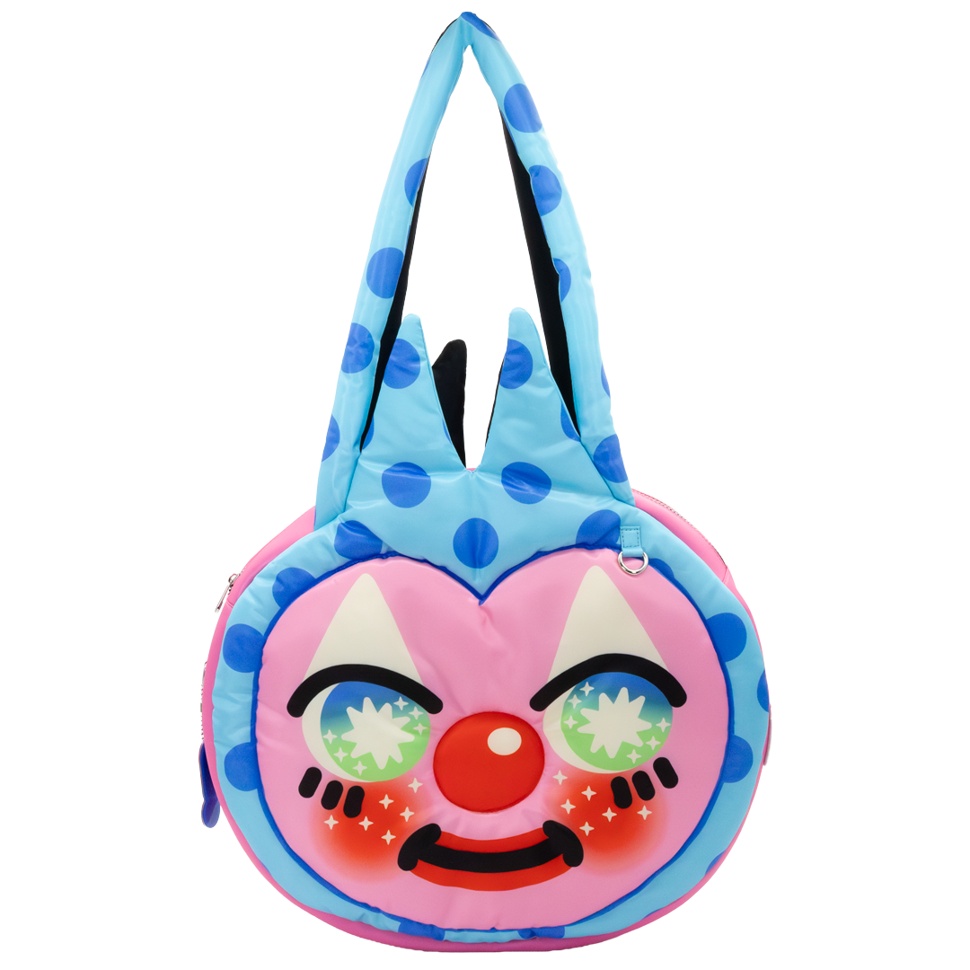 So Lazo Happy/Sad Clown Oversized Tote Bag image 1