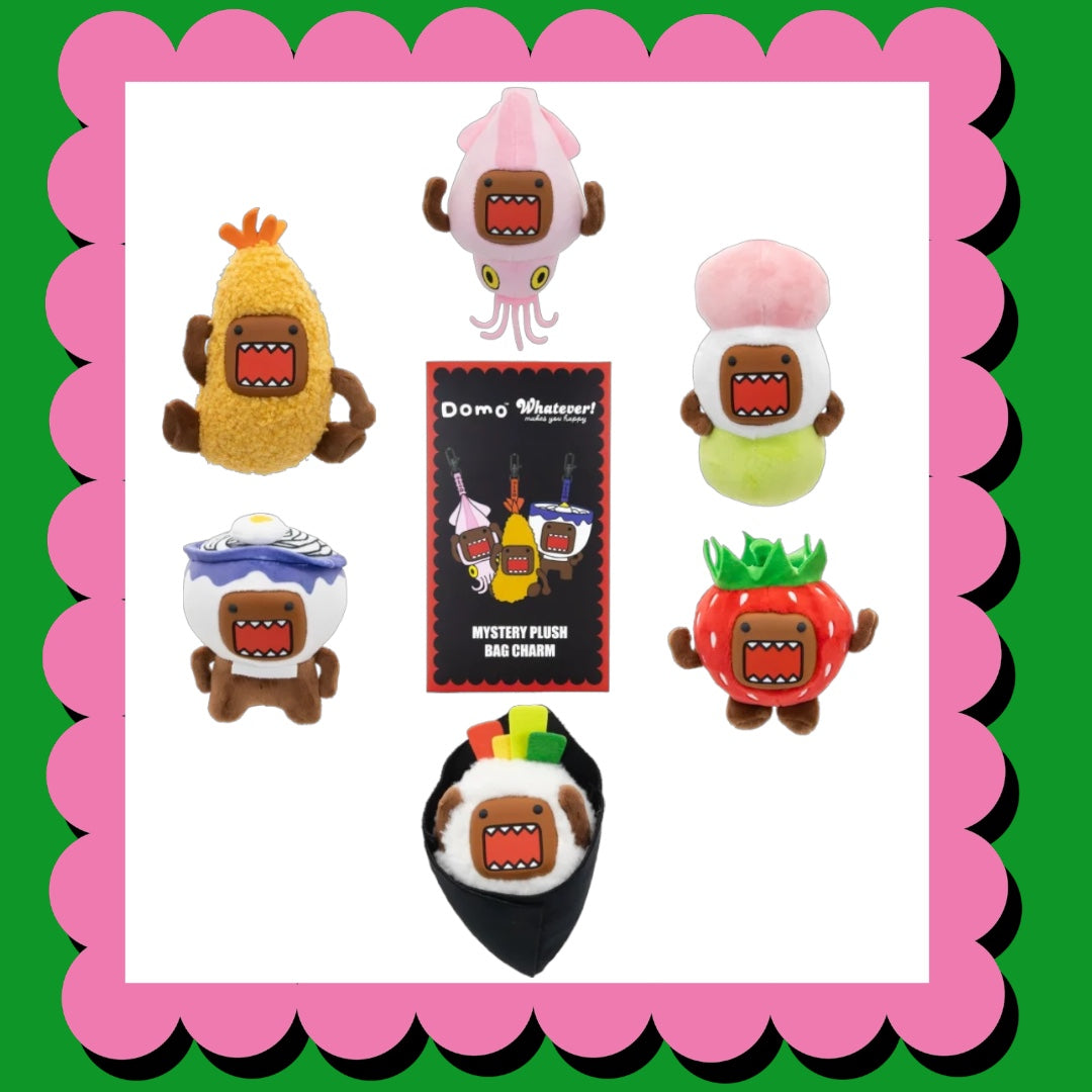 Domo Mystery Box Silicone Face Plush Bag Charms