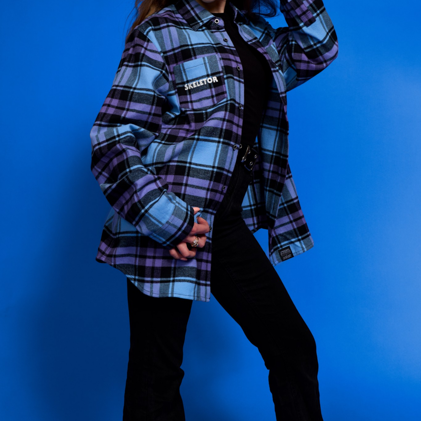 Masters of the Universe Skeletor Glow Flannel image 1