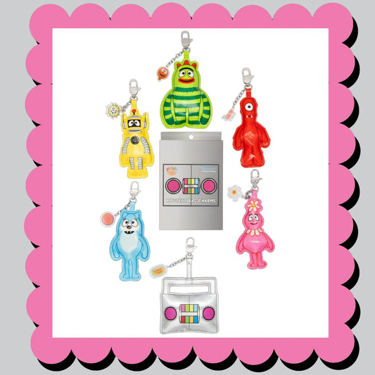 Yo Gabba Gabba Mystery Bag Glitter Vinyl Characters Padded Bag Charms image 0