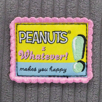 Peanuts Sherbet Spring Pins and Patches Corduroy Baguette Bag image 8