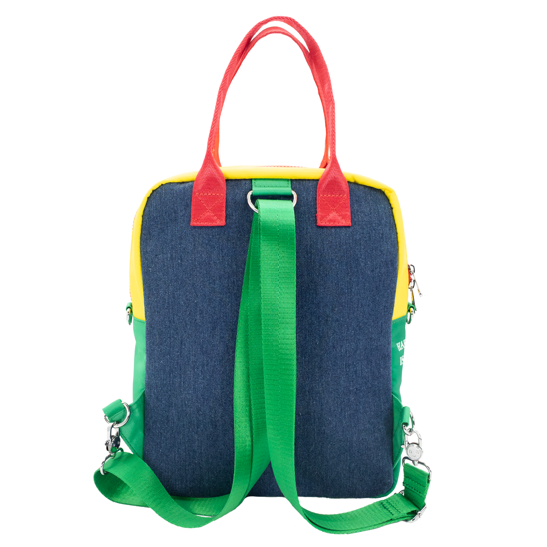 Peanuts 75th Anniversary Color Block Denim & Canvas Convertible Bag image 4