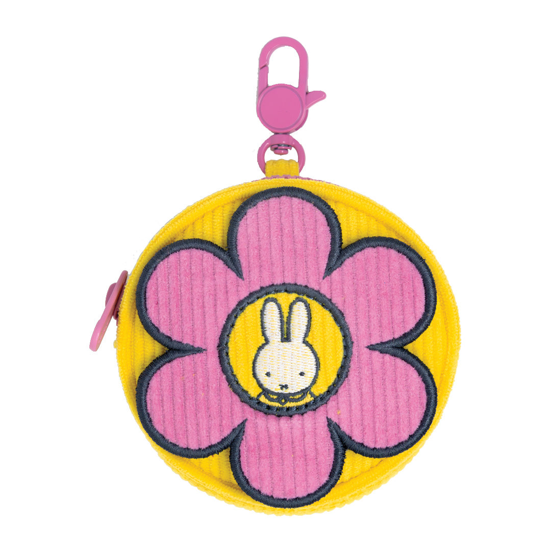 Miffy Flower Corduroy Coin Bag Charm image 1