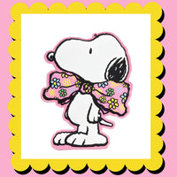 Peanuts Sherbet Spring Snoopy Floral Oversized Bag Charm image 0