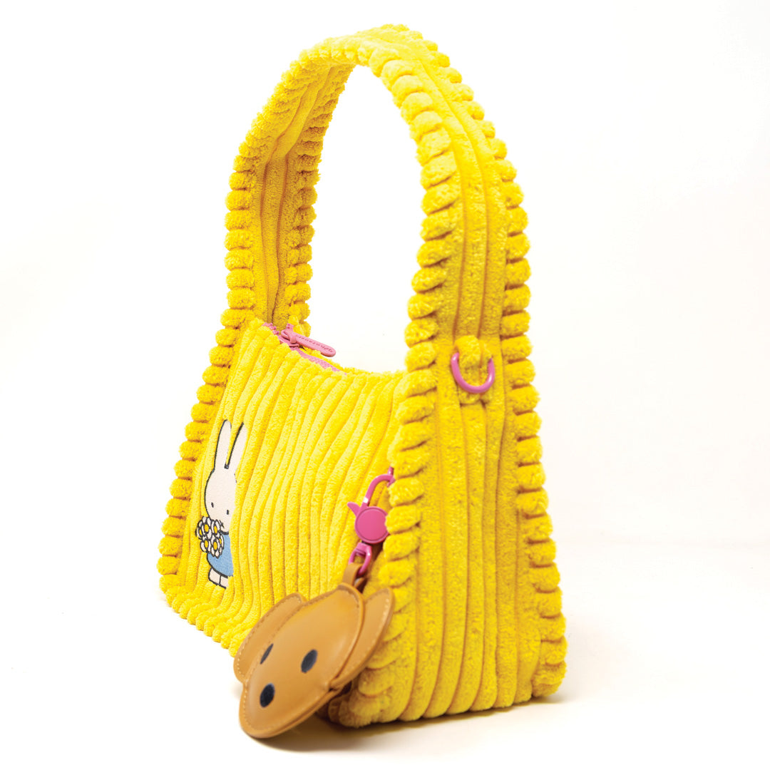 Miffy Corduroy Baguette Crossbody Bag with Bag Charm image 2