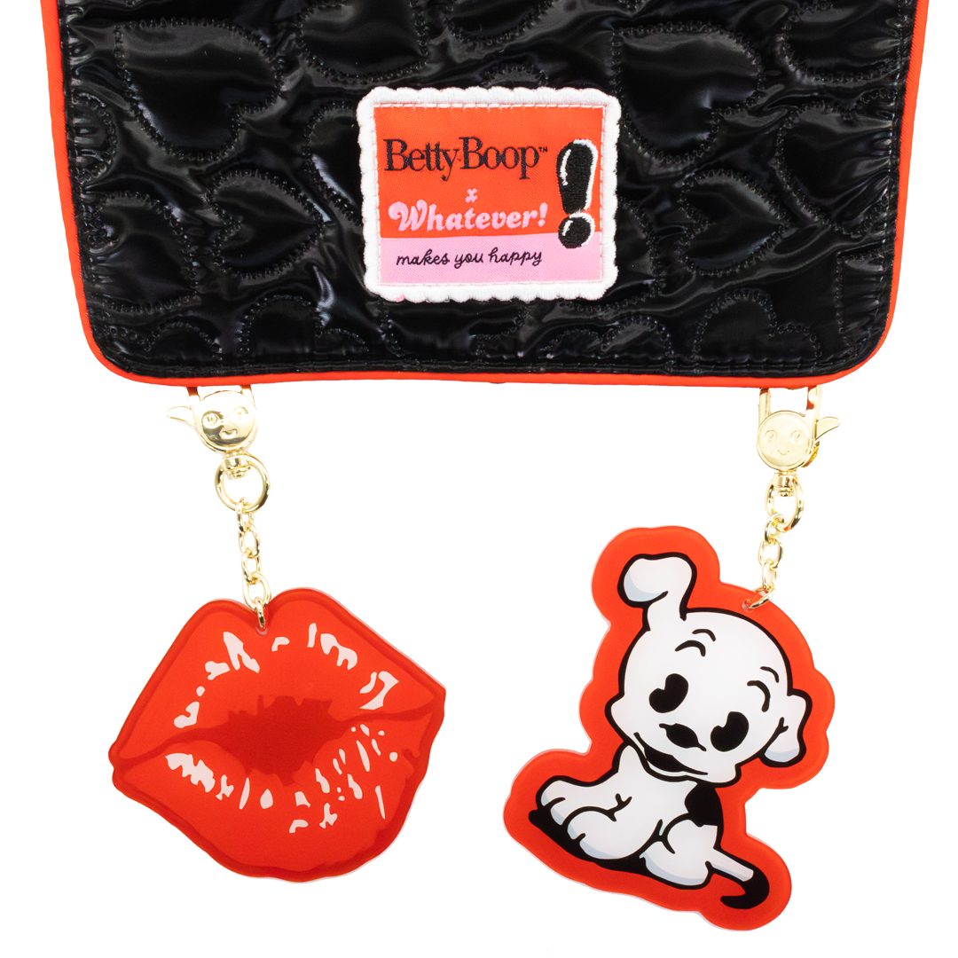Betty Boop Quilted Heart Trinket Backpack w/ Acrylic Charms image 3