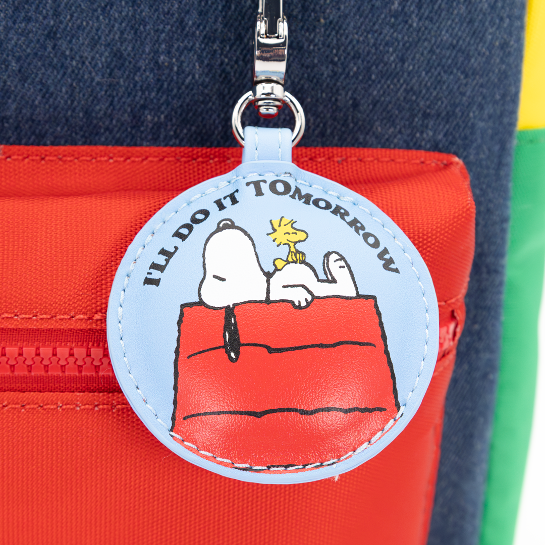 Peanuts 75th Anniversary Color Block Denim & Canvas Convertible Bag image 11