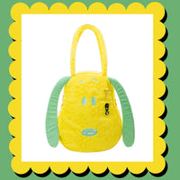 Peanuts Sherbet Spring Snoopy Head Oversized Corduroy Tote Bag image 0