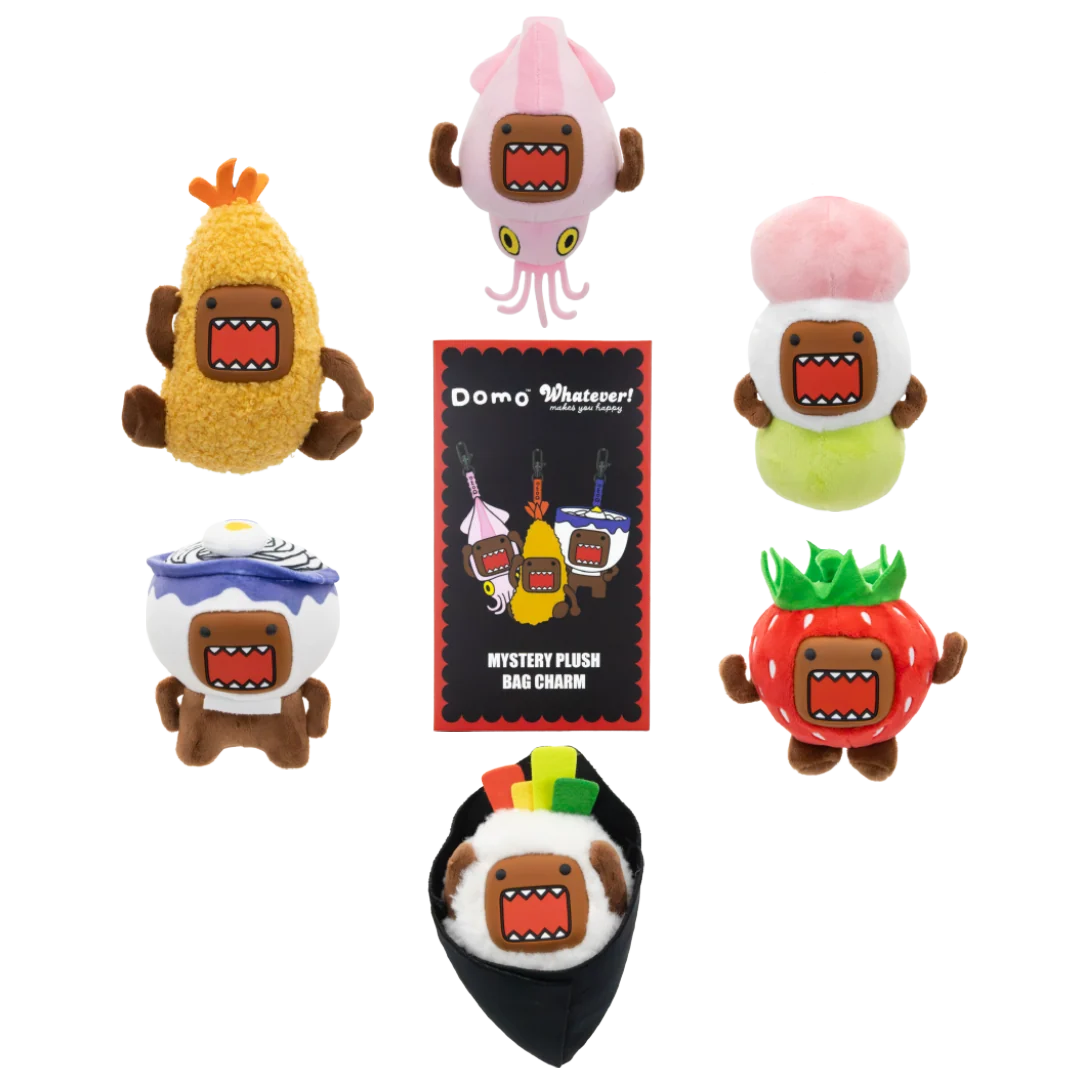Domo Mystery Box Silicone Face Plush Bag Charms