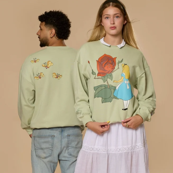 Alice in Wonderland Embroidered Crewneck