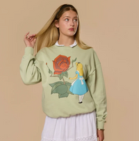 Alice in Wonderland Embroidered Crewneck