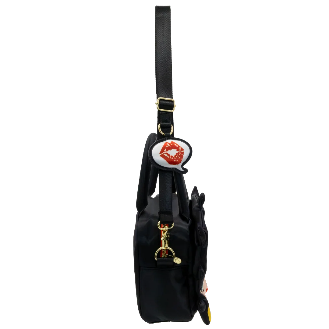 Betty Boop Head Crossbody Bag