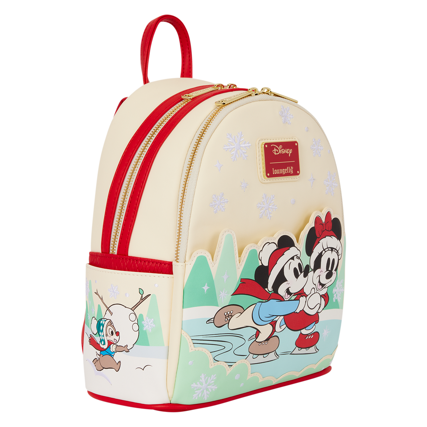 Mickey and Minnie Mouse Ice Skating Holiday Mini Backpack