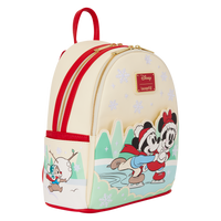 Mickey and Minnie Mouse Ice Skating Holiday Mini Backpack