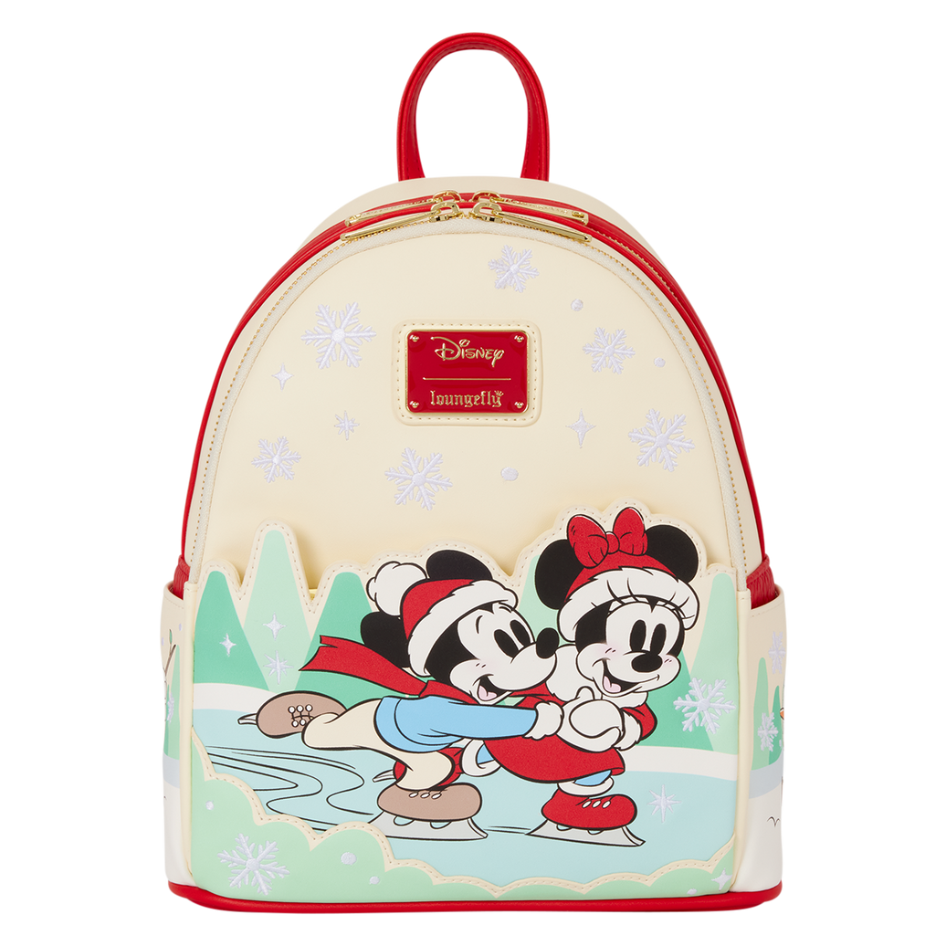 Mickey and Minnie Mouse Ice Skating Holiday Mini Backpack