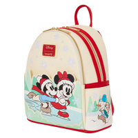 Mickey and Minnie Mouse Ice Skating Holiday Mini Backpack