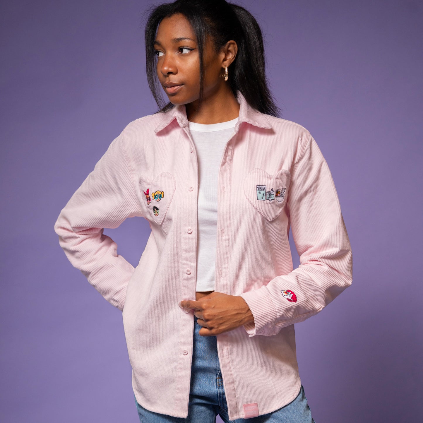 The Powerpuff Girls Corduroy Button Up Shirt