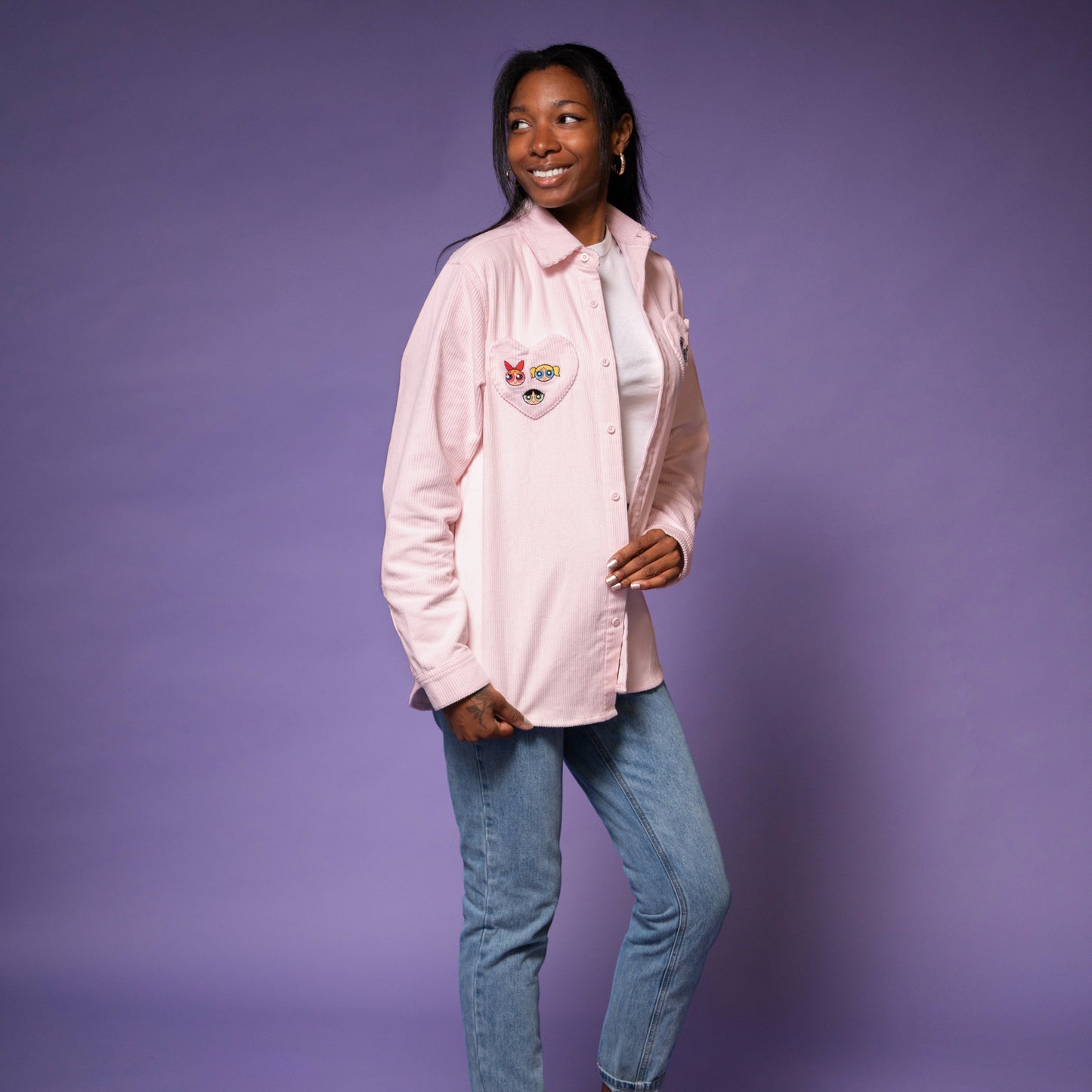 The Powerpuff Girls Corduroy Button Up Shirt