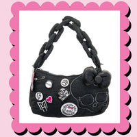Whatever! Makes You Happy X Monster High Alumni Padded Denim Baguette Crossbody Bag
