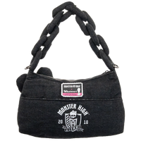 Whatever! Makes You Happy X Monster High Alumni Padded Denim Baguette Crossbody Bag