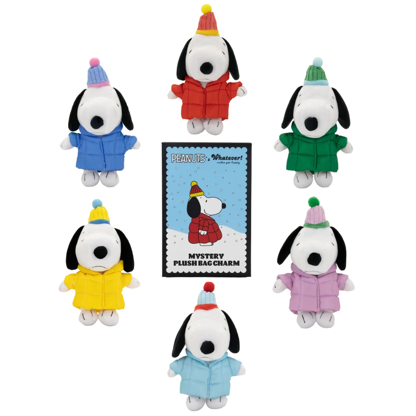 Peanuts Snoopy Puffer Jacket Mystery Box Plush Bag Charms