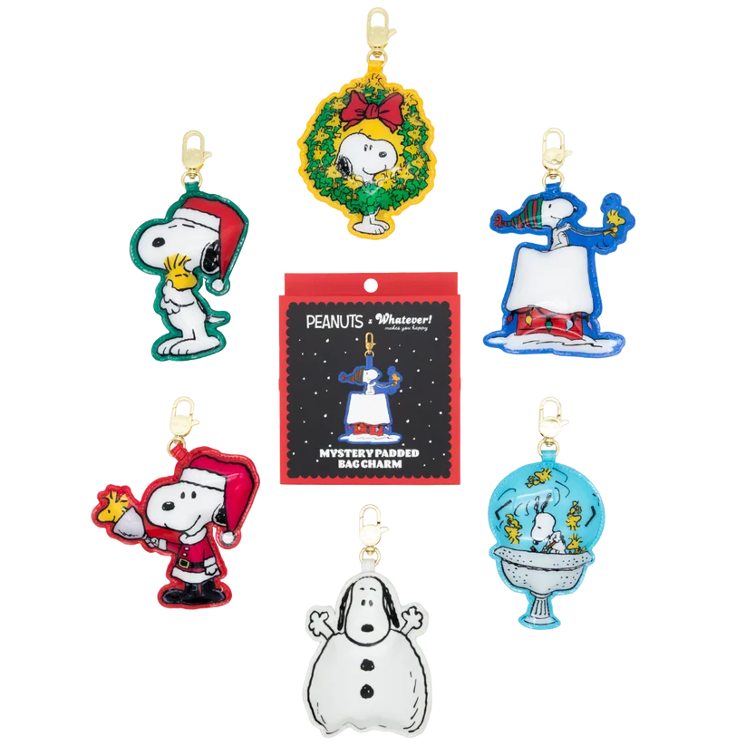 Peanuts Snoopy Winter Scenes Mystery Box Padded Vinyl Bag Charms