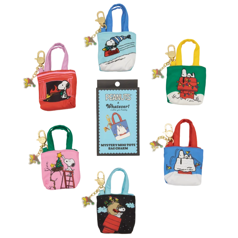 Peanuts Winter Scenes Mystery Box Mini Tote Bag Charms