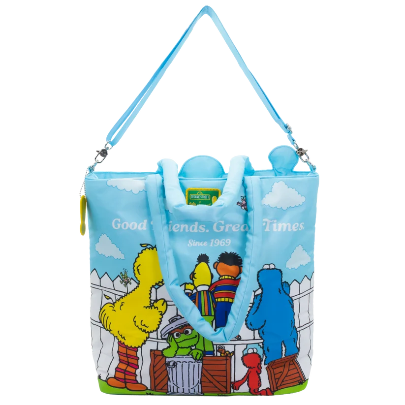 Whatever! Makes You Happy X Sesame Street Good Friends Great Times Oversized Tote Bag