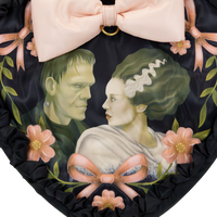 Universal Monsters Coquette Frankie & Bride Oversized Heart Tote Bag