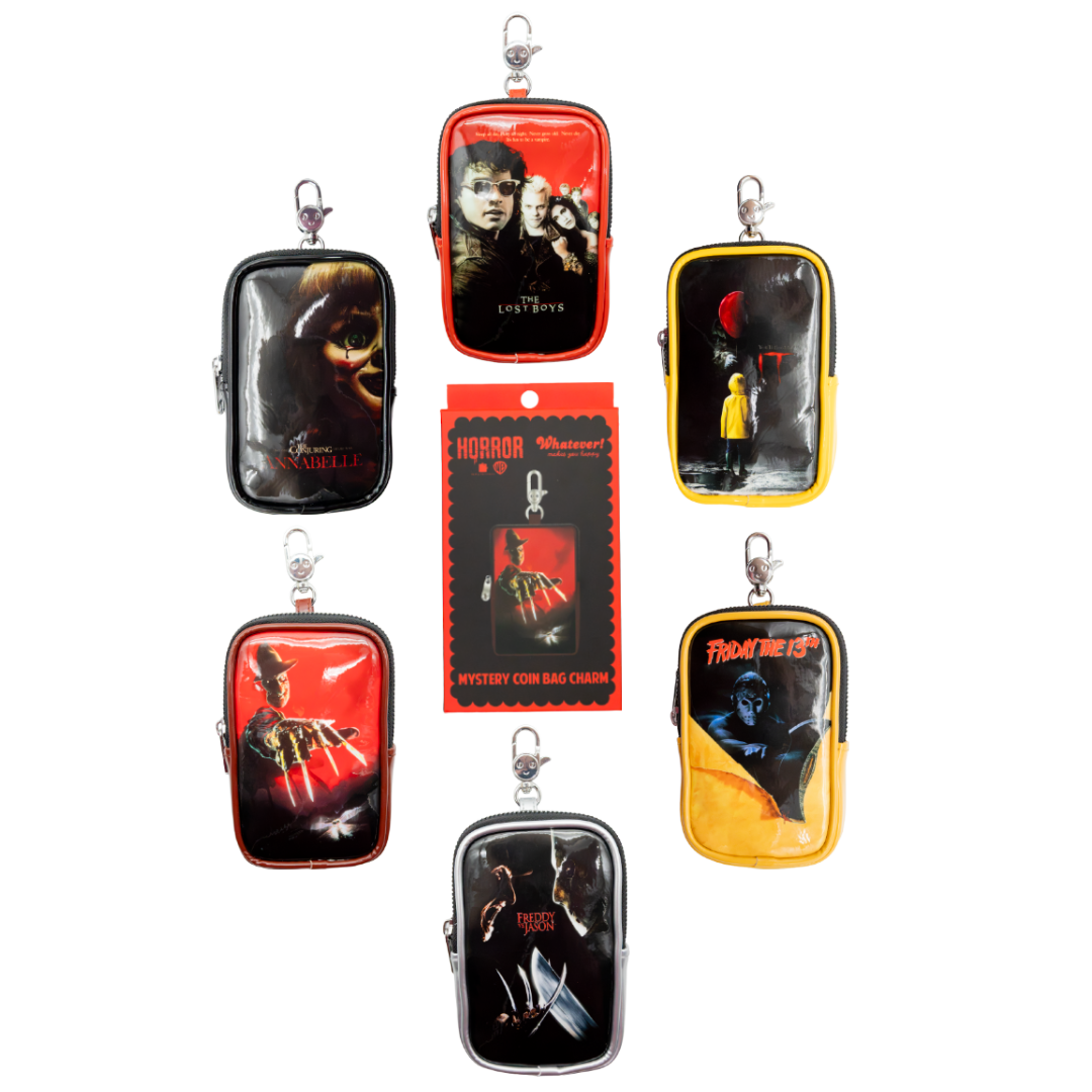 WB Horror Mystery Box Horror Poster Card Holder Coin Bag Charms