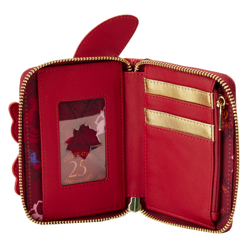Mulan 25th Anniversary Mushu Glitter Cosplay Zip Around Wallet