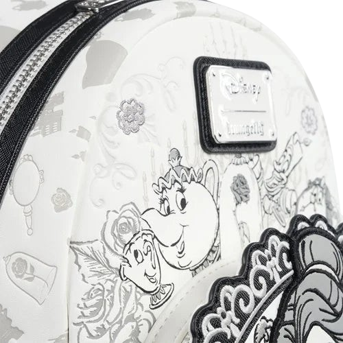 Cards & Comics Connection Loungefly Beauty and the Beast Belle sketch mini-backpack with debossed character details