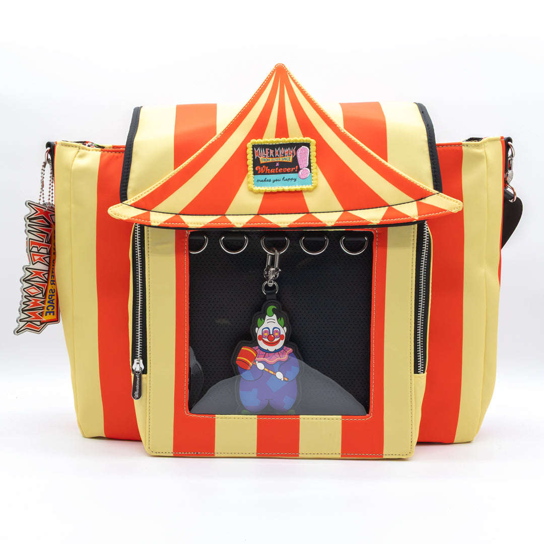 Killer Klowns From Outer Space Padded Pin Trading Tent Crossbody w/ Jumbo Charmr image 1