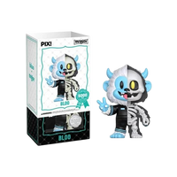 Cards & Comics Connection ThrillJoy Bloo Half Skeleton blue vinyl figure with packaging box