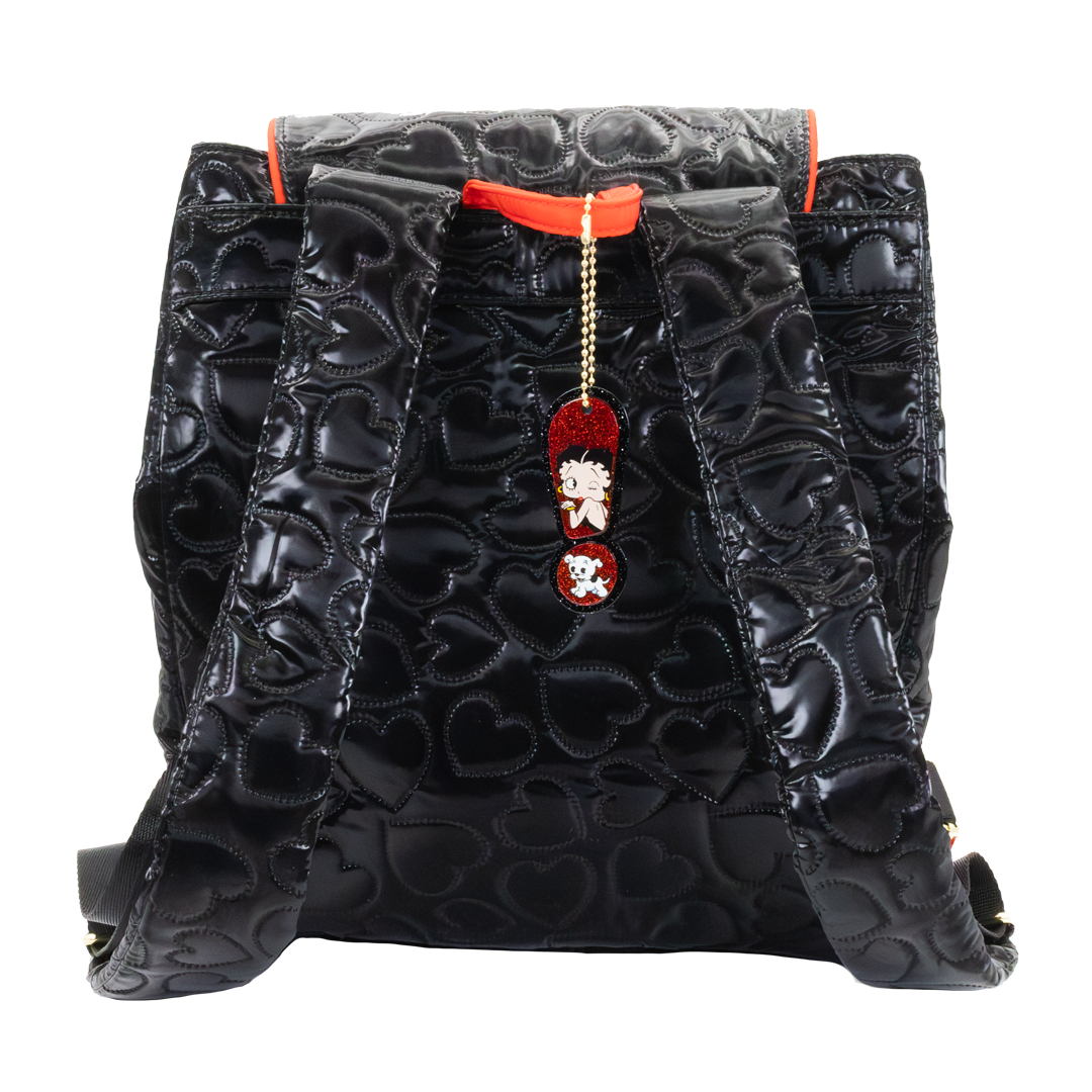 Betty Boop Quilted Heart Trinket Backpack w/ Acrylic Charms image 6