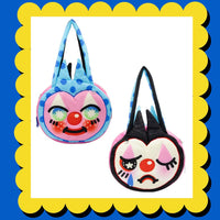 So Lazo Happy/Sad Clown Oversized Tote Bag image 0