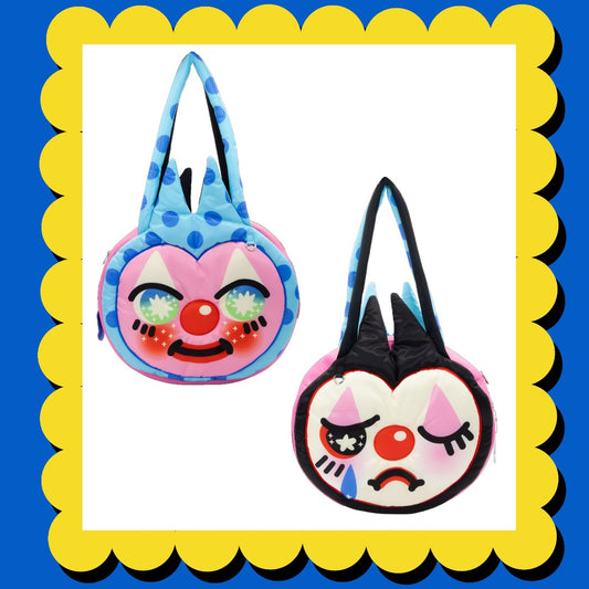 So Lazo Happy/Sad Clown Oversized Tote Bag image 0